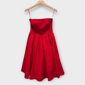 REFORMATION Buttercup Strapless Stretch Organic Cotton Dress Size 4